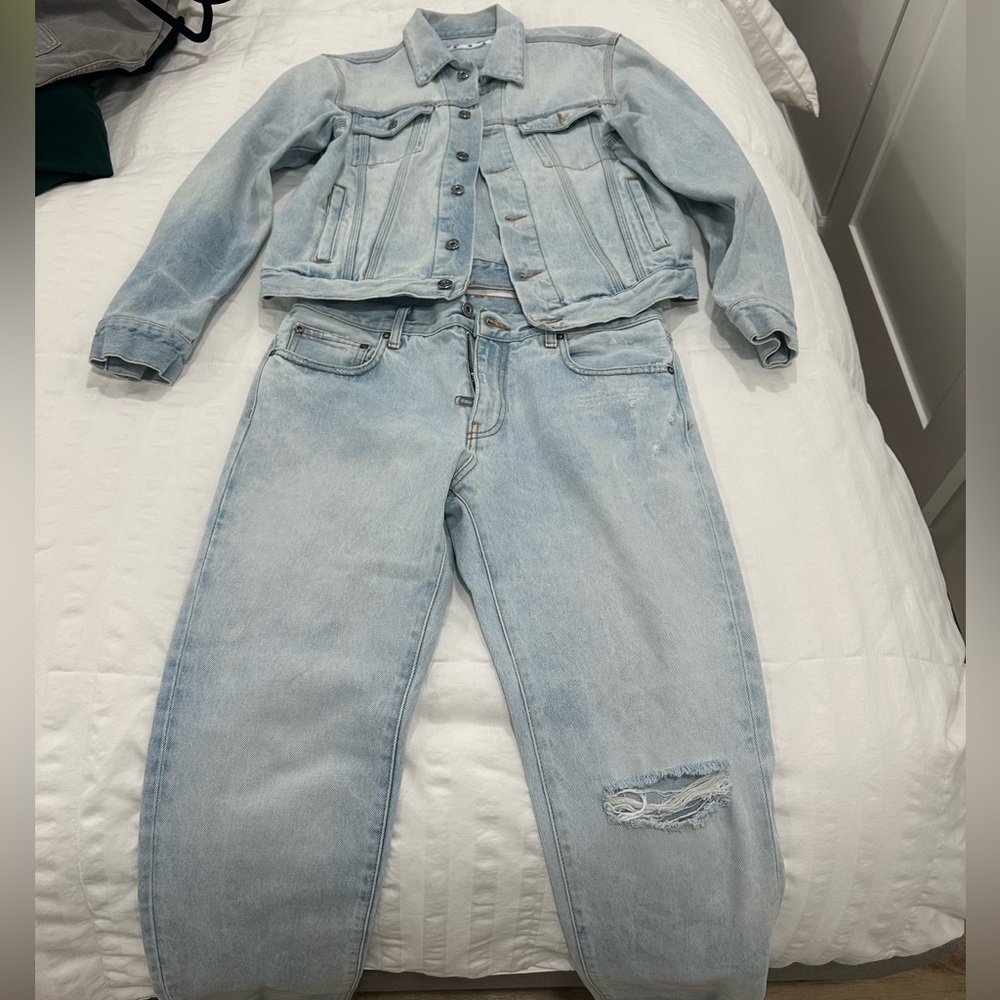 Off-White Light Blue Slim Jeans